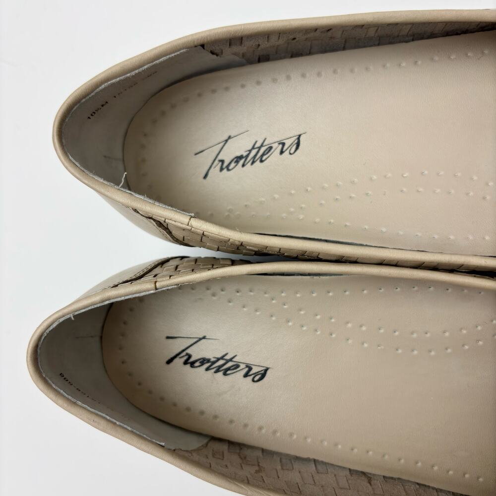 Trotters Bone Cream Woven Slip On Flat Loafers Women's Size 10.5 - Picture 4 of 8